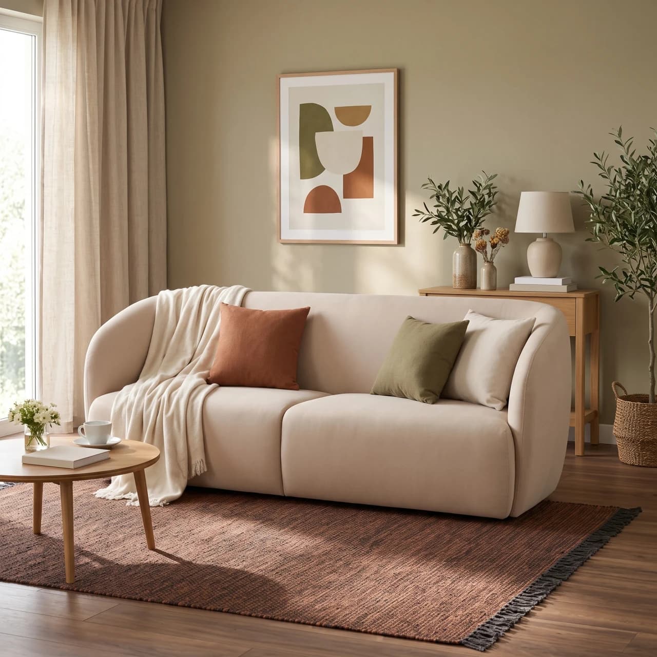 Upholstered Loveseat Sofa — view 1 of 6
