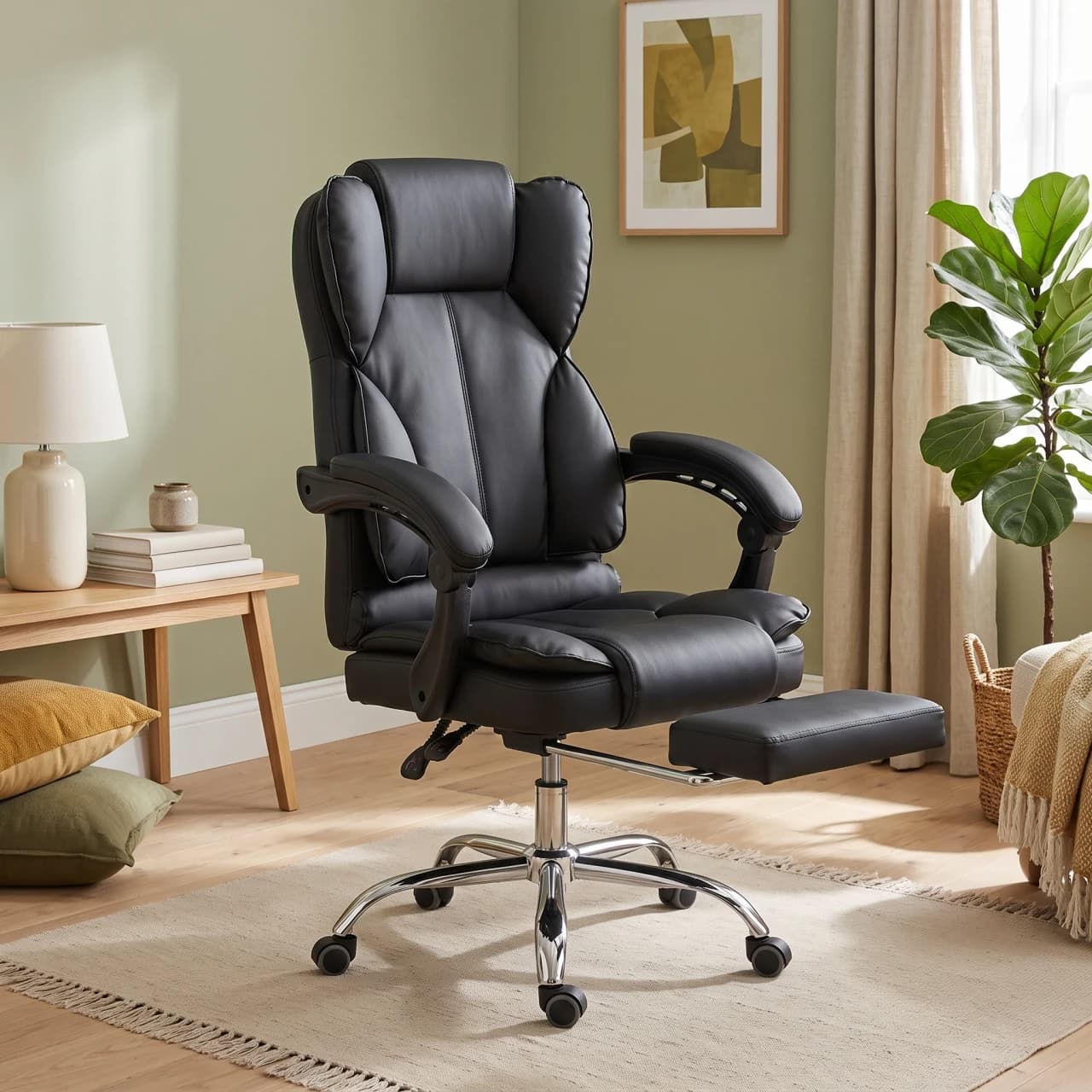 Padded PU Executive Office Chair with Gas Spring Lift — view 1 of 6