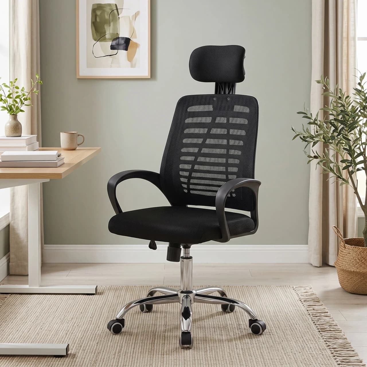 Mesh High-Back Ergonomic Office Chair Black — view 1 of 6