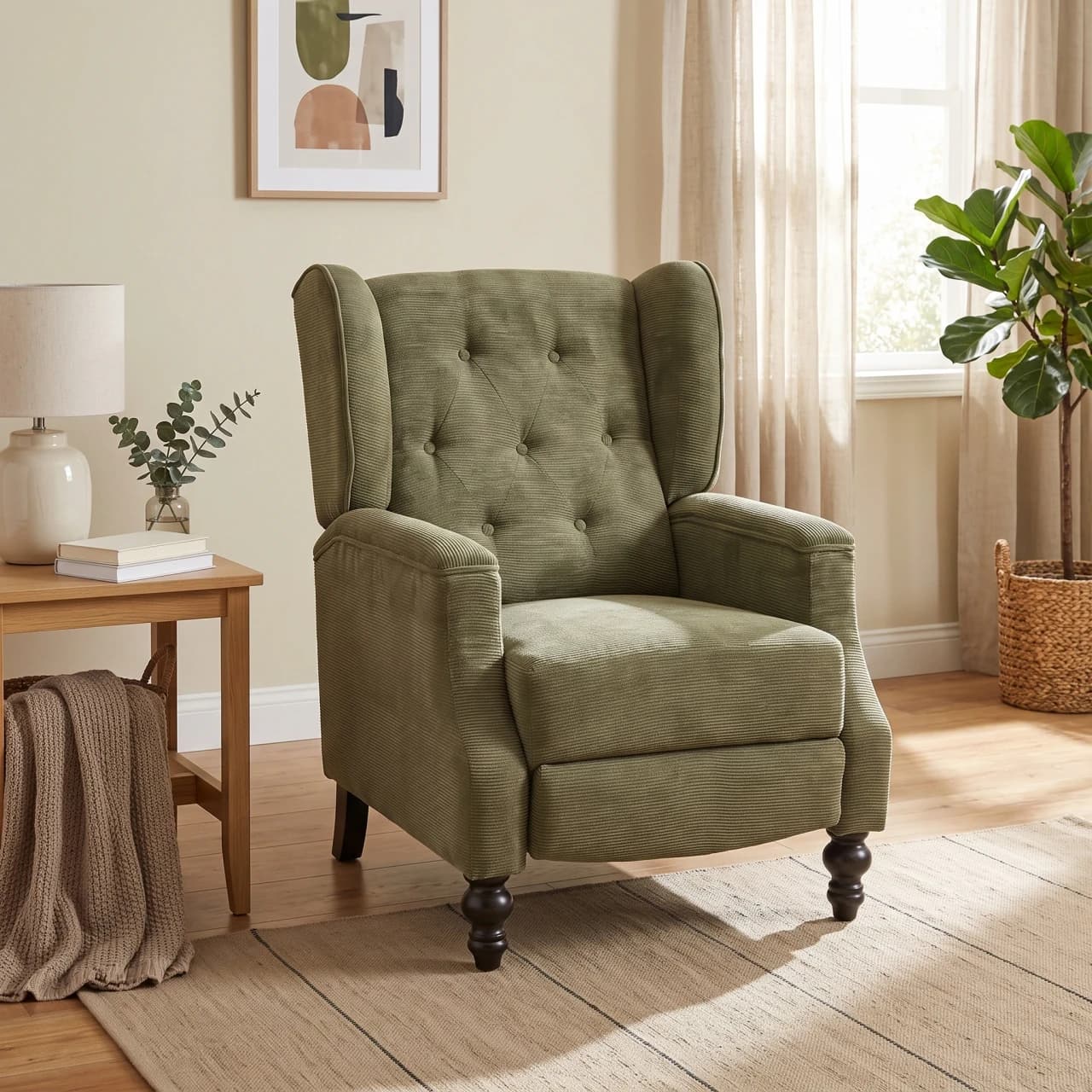 Wingback Tufted Recliner Sofa — view 1 of 6