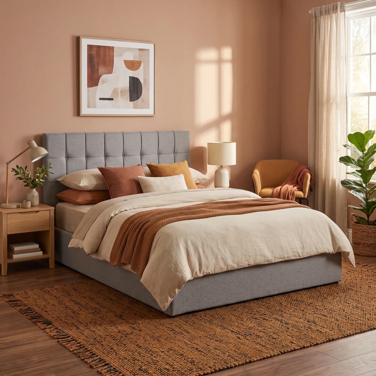 Upholstered Tufted Ottoman Bed Gas Lifting Bed — view 1 of 5