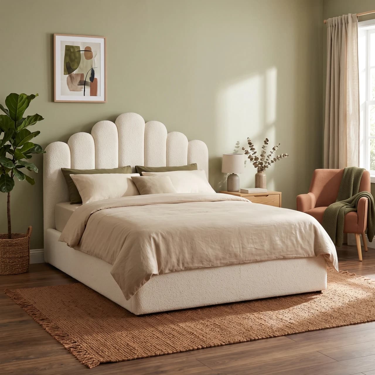 Upholstered Finger Gas Lifting Bed — view 1 of 6