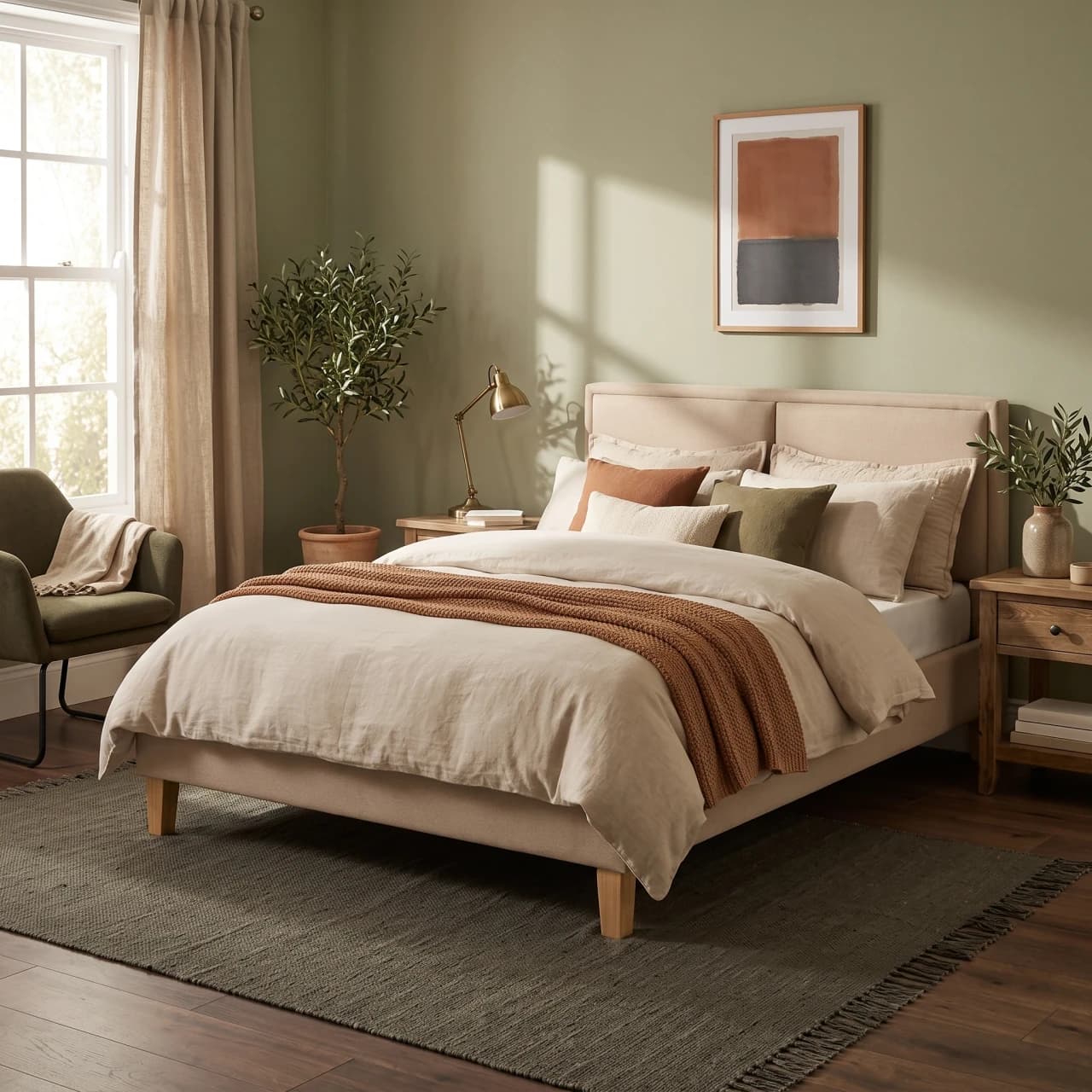 Modern Upholstered Platform Bed Gas Lifting Bed — view 1 of 6
