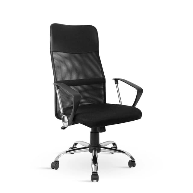 Mesh Executive Office Chair Black Adjustable Headrest — Home Office