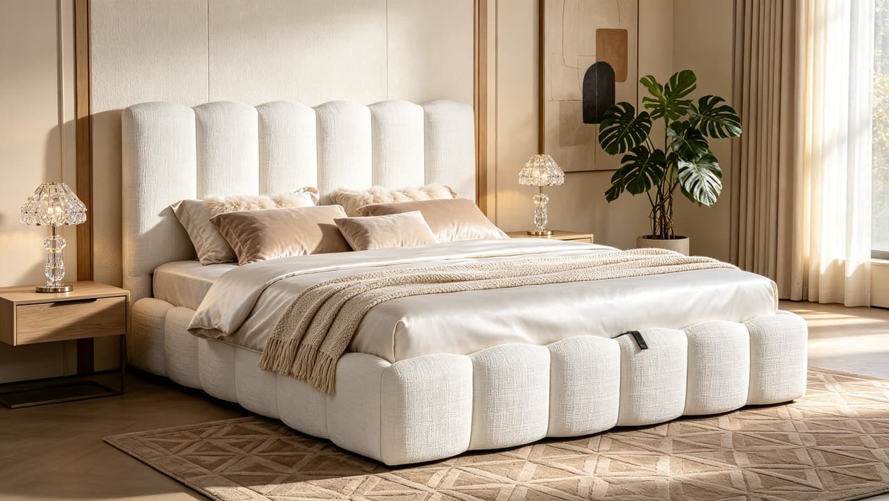 Bubble-Quilted Storage Gas-Lift Bed — view 1 of 3
