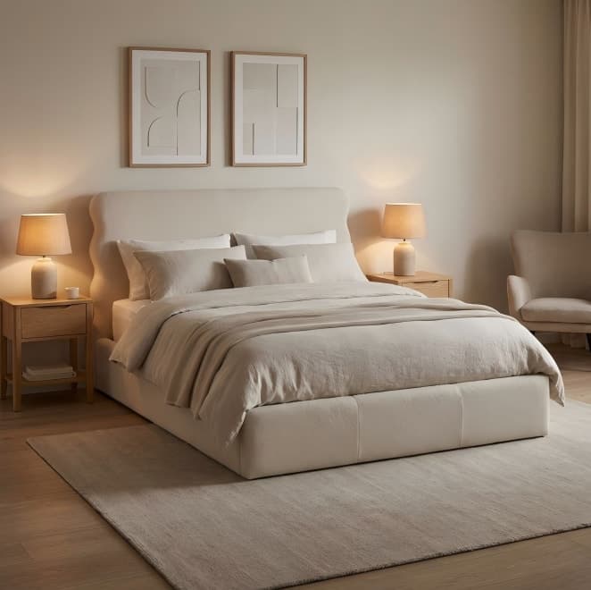 Scalloped-Edge Storage Gas-Lift Bed — view 1 of 3