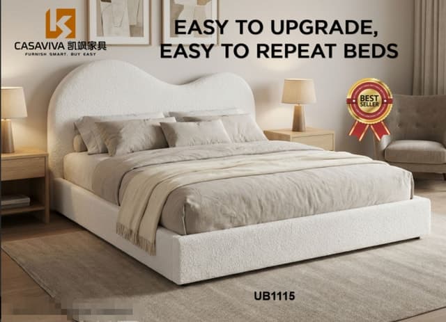 Upholstered Gas Lifting Bed — Bedroom