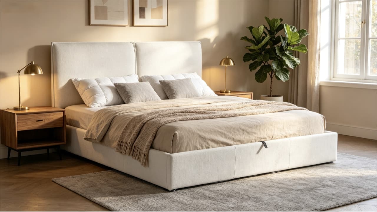 Upholstered Storage Platform Bed — view 1 of 5