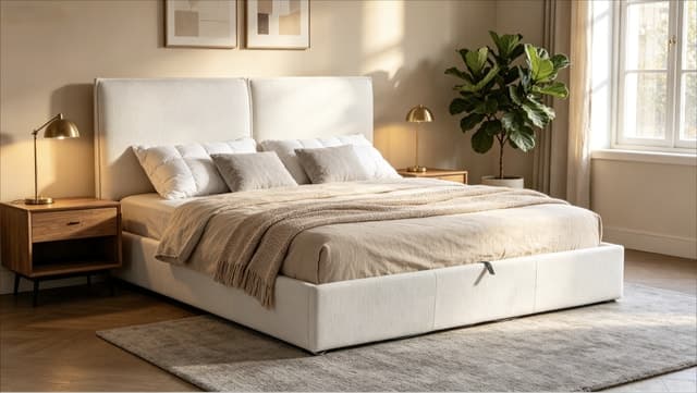Upholstered Storage Platform Bed — Bedroom
