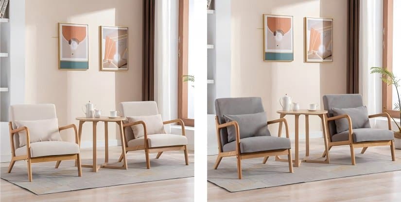 Classic Rubber wood armchair
