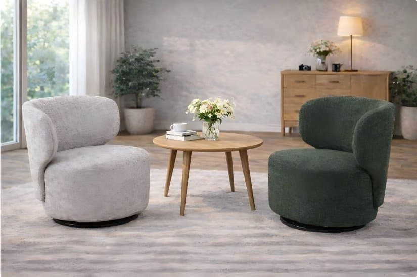 Modern Upholstered Swivel Accent Chair