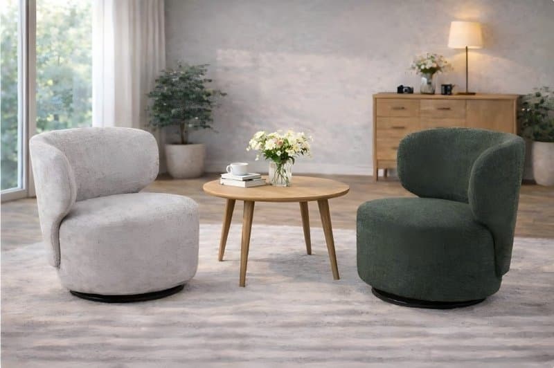 Modern Upholstered Swivel Accent Chair