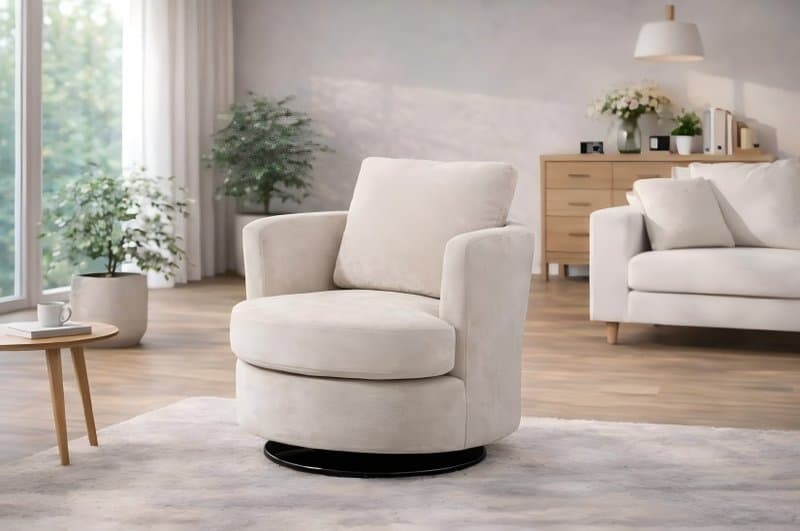 Upholstered Swivel Accent Chair — Living Room