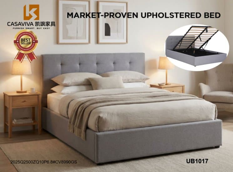 Tufted Upholstered Gas Lifting Bed — Bedroom