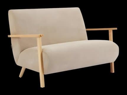 Mid-Century Fabric Loveseat Fabric Sofa