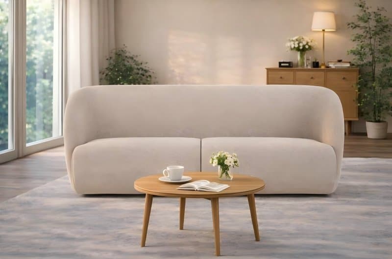Upholstered Loveseat Sofa — Living Room