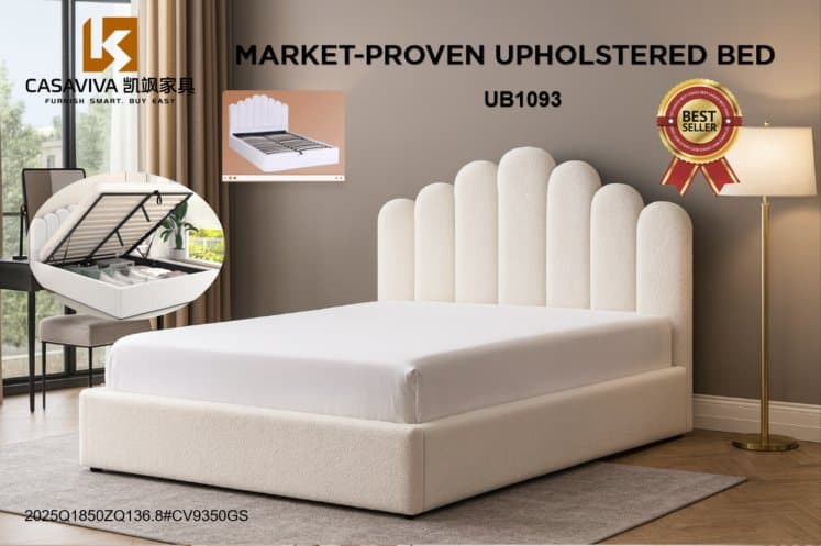 Upholstered Finger Gas Lifting Bed — Bedroom